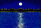 Moonrise over the ocean