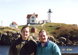 Dave and Dawn in front of a lighthouse